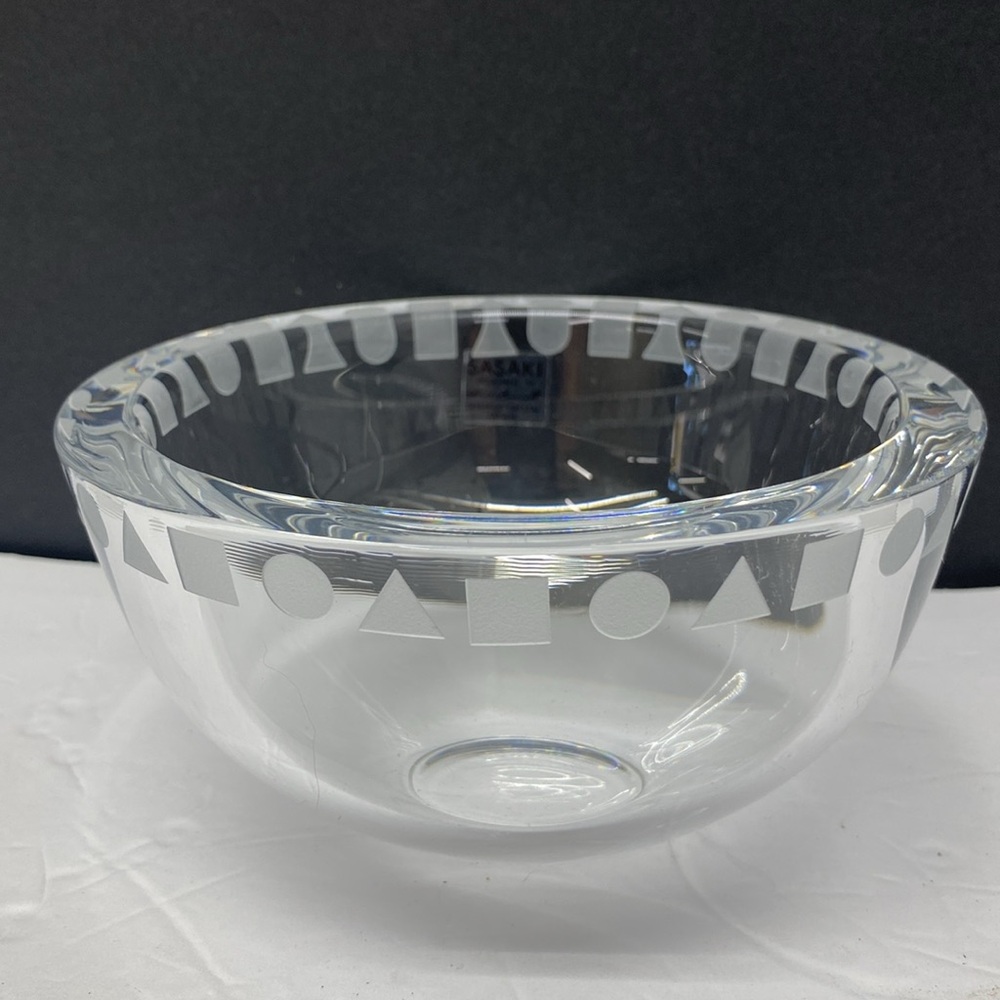 Ward Bennet lead crystal bowl for Sasaki Japan 6 inch